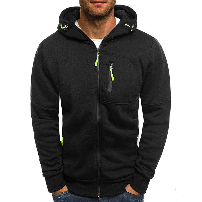 Olley™ - Herrhoodie | Huvtröja med dragkedja och fleece