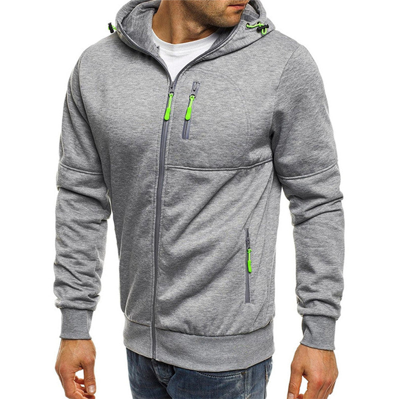 Olley™ - Herrhoodie | Huvtröja med dragkedja och fleece