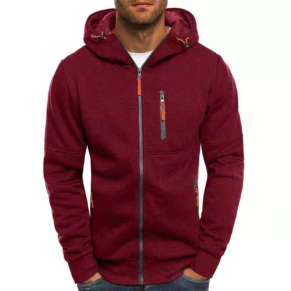 Olley™ - Herrhoodie | Huvtröja med dragkedja och fleece