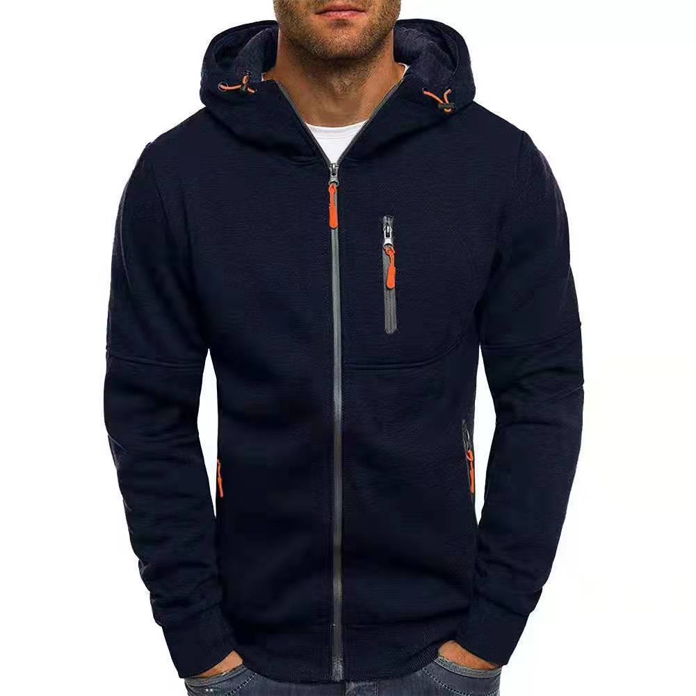 Olley™ - Herrhoodie | Huvtröja med dragkedja och fleece